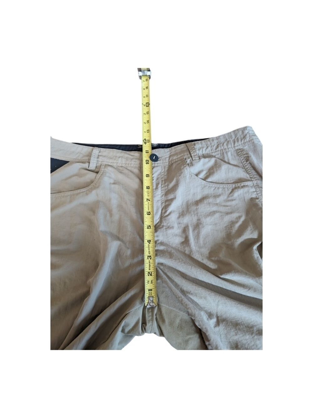 Patagonia Khaki Women's Away From Home Shorts Size 14 EUC Cabincore Outdoors - Picture 8 of 12